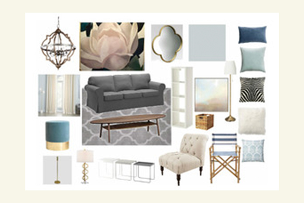 Room renovation moodboard