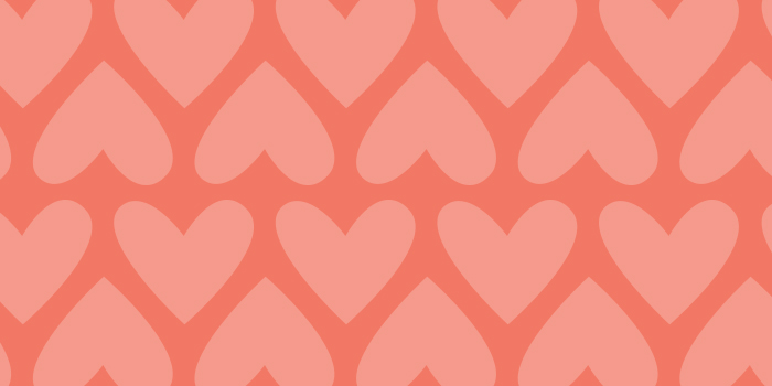 Pink background with transparent hearts overtop